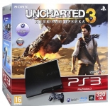 Playstation 3 Slim (320Gb) + Uncharted 3: Иллюзии Дрейка (уценка)